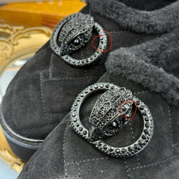 🆕 KURT GEIGER LONDON 🧿 NWOB Chelsea Suede Flatfom Slippers, Sz EU37 US 7 - Picture 15 of 15